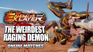 THE WEIRDEST RAGING DEMON  Fighting EX Layer Online Ranked [upl. by Noirod]