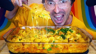 ASMR EATING CREAMIEST MAC N CHEESE   NO TALKING MUKBANG 먹방 [upl. by Seely385]