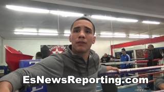 KO Artist Oscar Valdez On Watching Chavez Jr Train With Joe Goossen EsNews [upl. by Noral]