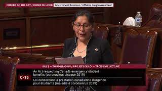 Emergency Student Benefit Speech  Discours sur prestation canadienne d’urgence pour étudiants [upl. by Nodal]