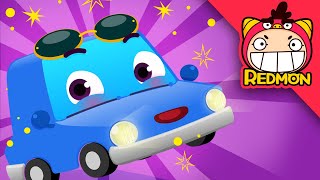 Five little cars jumping on the road  Super songs  Nursery rhymes  REDMON [upl. by Geibel]