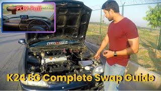 The K24 EG owners review Complete swap guide and specs with an aggressive Pull [upl. by Enileuqkcaj107]