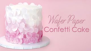 Wafer Paper Confetti Texture  Cake Decorating Tutorial [upl. by Arbed]