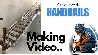 steel handrail Fabrication steel fabrication handrails welding tigwelding polishing [upl. by Just450]