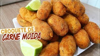 CROQUETE DE CARNE MOÍDA SUPER FÁCIL E BARATO [upl. by Derrej]