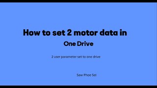 How to set two different parameters setting on one ABB Drive [upl. by Ttergram439]