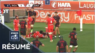 PRO D2 Saison 20232024 J02  Résumé Rouen Normandie RugbyUS Dax Rugby Landes [upl. by Poul624]