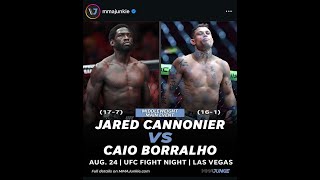 Jared Cannonier vs Caio Borralho UFC Fight NightLas Vegas HighlightsBreakdownPrediction [upl. by Solitta565]