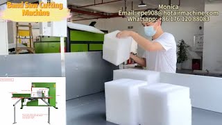 Vertical amp Horizontal Band Saw Cutting Machine  How to cut epe xpe eva sponge cardboard [upl. by Sothena574]