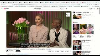 Ariana Grande and Cynthia Erivos thoughts on Gelphie [upl. by Aihsak940]