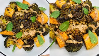 Healthy Lentil Sweet Potato amp Tahini Salad [upl. by Neroled]