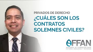 ¿Cuáles son los contratos solemnes civiles  Preguntas de privado [upl. by Kapor]