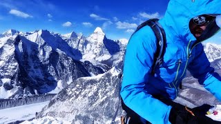 360° Panorama vom Island Peak Imja Tse 6189 m  Khumbu Himalaya Nepal 🇳🇵 [upl. by Charissa]