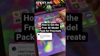 How to Get the Free 3D Model Pack for Procreate on iPad procreate digitalart ipad shorts [upl. by Naivart53]