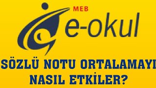 EOkul Sözlü Notu Ortalamayı Nasıl Etkiler [upl. by Notsua916]