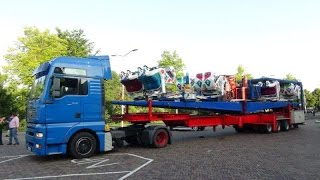 Kermis Hoorn 2014 Transport en opbouw Deel 1 [upl. by Odlanier]