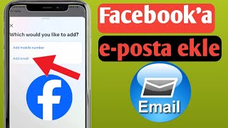 Facebooka Eposta hesap numarası nasıl eklenir 2024 [upl. by Allimac]