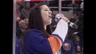 Amanda Kaletsky Oh Canada and StarSpangled Banner at Nassau Coliseum [upl. by Claudio]