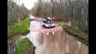 Arctic Cat 700 TRV  Near Hillsborough NB  going through some trail waters [upl. by Zaria]