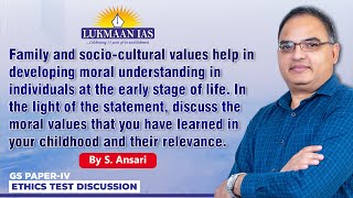 Family and sociocultural values help in developing moral understanding in individuals [upl. by Allicerp660]