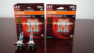 OSRAM NIGHT BREAKER 220 H7 Complete REVIEW [upl. by Block469]