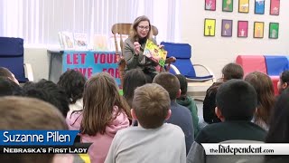 Nebraskas First Lady Talks Literacy to GI Students Monday [upl. by Gee564]