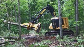 Tigercat X822D Feller Buncher  Woodland Equipment Inc [upl. by Akeber896]