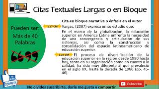 Citas Textuales Largas [upl. by Bennion]