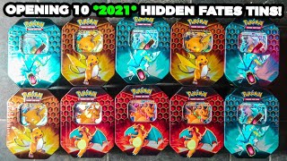 Opening 10 2021 REPRINT Hidden Fates Tins [upl. by Anoniw]