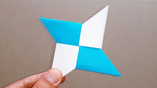 KAĞITTAN YILDIZ YAPIMI  ORİGAMİ   How To Make a Paper Ninja Star [upl. by Harutek639]