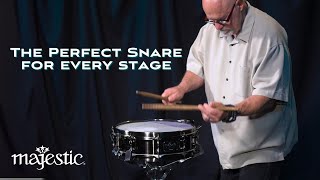 Majestic Concert Black Snare Drum Overview w Ed Freytag [upl. by Aisan460]