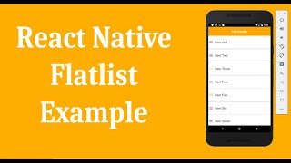 React Native Flatlist Example  Rendering Simple List [upl. by Nylacaj166]