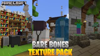 Bare Bones Texture Pack  Minecraft PE 120 [upl. by Mirabella535]