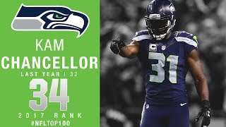 34 Kam Chancellor S Seahawks  Top 100 Players of 2017  NFL [upl. by Dnomyar]