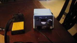 Weller Wesd51 soldering station heat up and use [upl. by Callida]