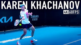 Karen Khachanov  Court Level Practice [upl. by Byers]