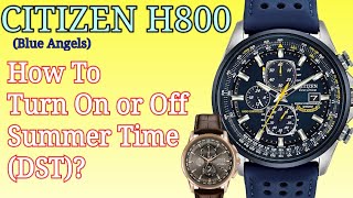 Citizen EcoDrive Radio Controlled H800 Daylight Savings Time DST Setting  Change Summer Time [upl. by Armbrecht]