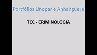 TCC CRIMINOLOGIA [upl. by Shoshanna]