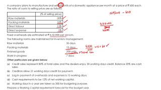 Prepare Working Capital Requirement Forecast [upl. by Weinrich]