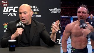 Dana White RESPONDS to Michael Chandlers Conor McGregor Call Out at UFC 309 [upl. by Egoreg]