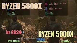 Ryzen 5800x vs Ryzen 5900x in 2024 [upl. by Dnomyaw673]