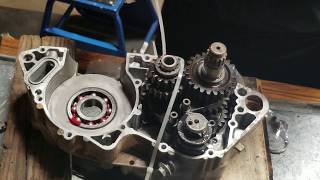 Removing and Installing Crank and Bearings  Yamaha YZ 250 [upl. by Eneliak719]