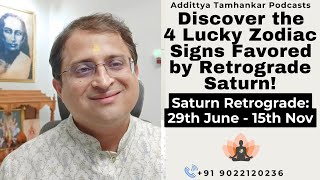 Discover the 4 Lucky Zodiac Signs Favored by Saturn Retrograde 2024 shanishadhesati shanidev [upl. by Greyson421]