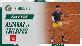 Alcaraz vs Tsitsipas Quarterfinal Highlights  RolandGarros 2024 [upl. by Ayanet]