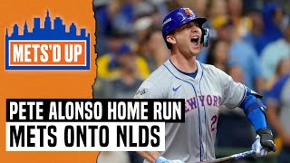 Pete Alonso Home Run Send Mets to NLDS  Metsd Up Podcast [upl. by Sumaes]