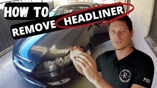 How to REMOVE amp INSTALL a SEDAN HEADLINER on a FORD FG g6e [upl. by Arlon316]