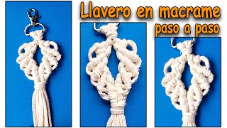 quotdiy como hacer llavero en macrame facil y rapidoquot  Macrame paso a paso [upl. by Spiros]