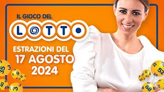 Estrazione in diretta del Gioco del Lotto e del Simbolotto di sabato 17 Agosto 2024 [upl. by Liva843]