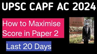 CAPF AC PYQ Paper 2 Analysis [upl. by Idner]