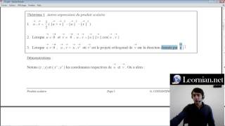 Produit Scalaire 14  Définition du Produit Scalaire  Maths Première S [upl. by Ynnavoj]